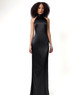 1310678 Black Pearl Detail Maxi Dress