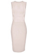 Structured Midi Dress Nude Pink