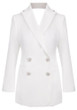 Long Sleeve Backless Blazer White