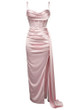 Draped Structured Maxi Dress Light Pink