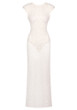 Embellished Backless Maxi Dress White