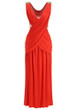 Draped Maxi Dress Orange