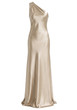 One Shoulder Maxi Dress Gold