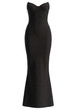 Strapless Bustier Maxi Dress Black