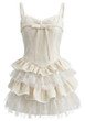 Lace Ruffle Dress Ivory