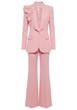 Long Sleeve Floral Detail Suit Pink