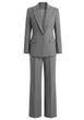 Crystal Embellished Suit Grey