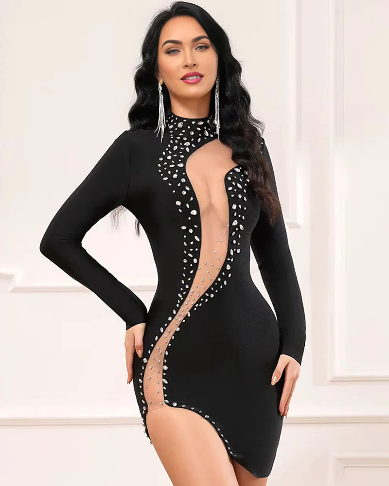 Crystal mesh dress main image 1