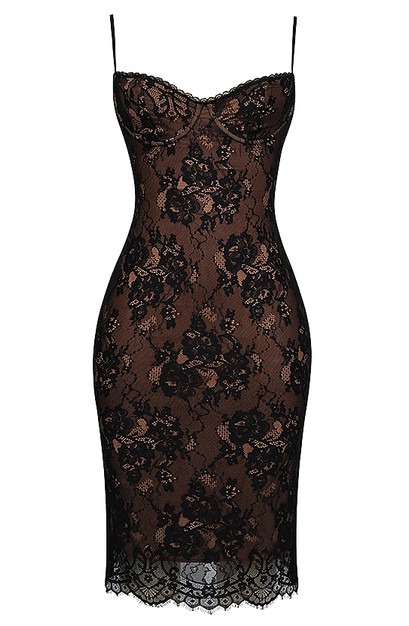 Midi Dress Lottie Lace Bustier Dress Tenna Floral Lace Bustier Midi Dress  ASTR The Label