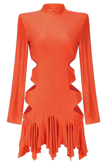 chinese dress ladies Estrella Long Sleeve Knit Mini Dress