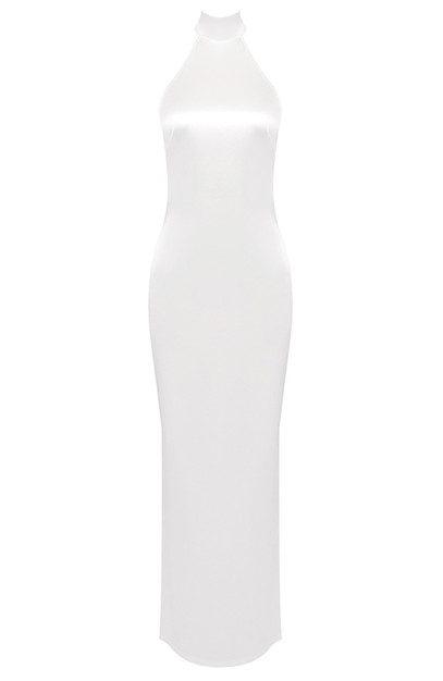 strapless open back dress Spaghetti Strap Open Back Mermaid Silk Bridal Dress – HAREM's Brides