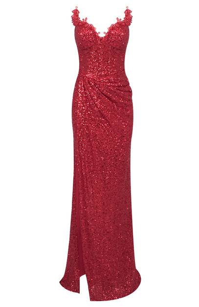 green emerald velvet dress Gorgeous Red Satin Strapless A Line Cheap Prom Dresses Evening Gowns PL226