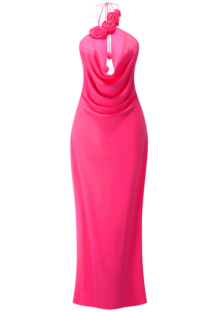 halter summer wedding guest dress Ever-Pretty Sleeveless Halter Neck Chiffon Midi Summer Formal Wedding Guest Dress with A-Line main image 1