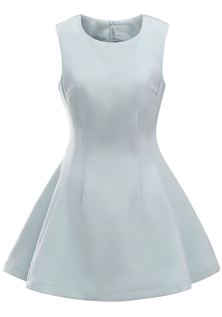 bright blue skater dress Women's Deep Blue Skater Dress (No.10)