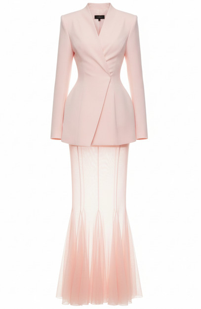 hot pink long dress with slit Glitters Hot Pink Mermaid Long Prom Evening Dress with Slit US16 / As Picture