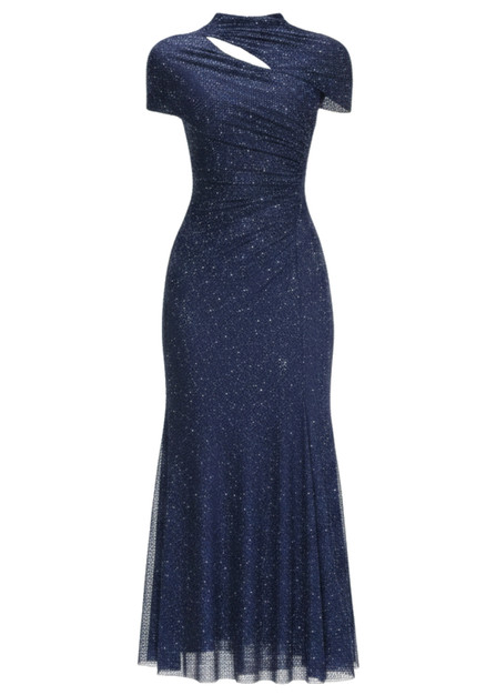 navy blue sparkly dress short Rowyn Navy Short Sparkly Dress with Pockets