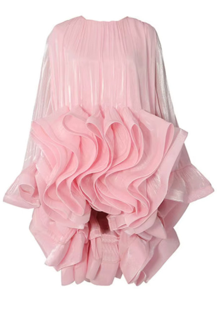 Pink Ruffle Dress Making Ruffle Dress Pink - Luxe Mini Dresses and Luxe Party Dresses