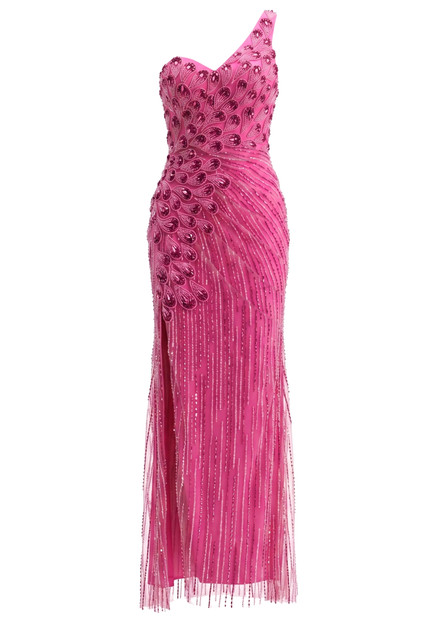 hot pink one shoulder sequin dress Cindy One Shoulder Sequin Dress Hot Pink  La Jolie MLN