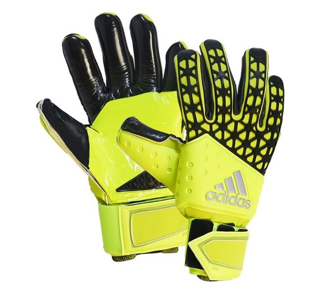 adidas Ace Zones Pro Gloves - Solar Yellow/Black - ohp soccer