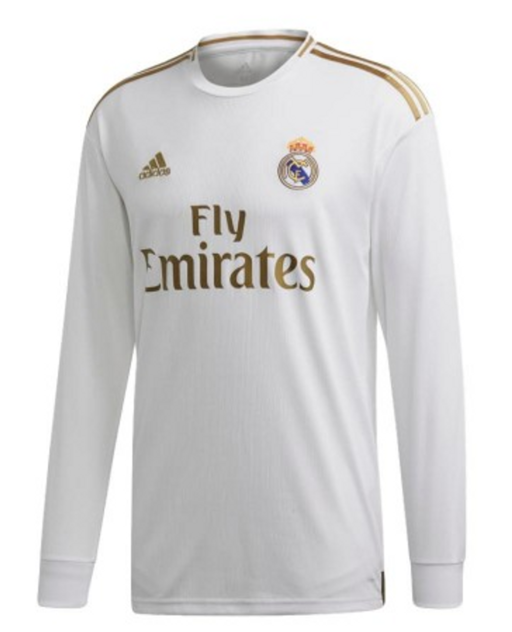 fly emirates white and gold jersey