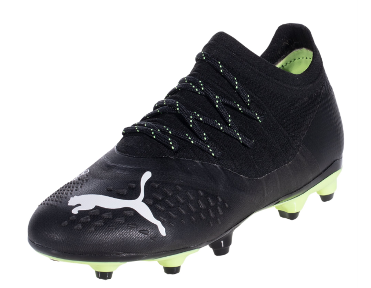 Awesome Football Shoes Puma Youth Future Z 2.3 FG/AG- Black/White/Fizzy  Light- (061022) - ohp soccer