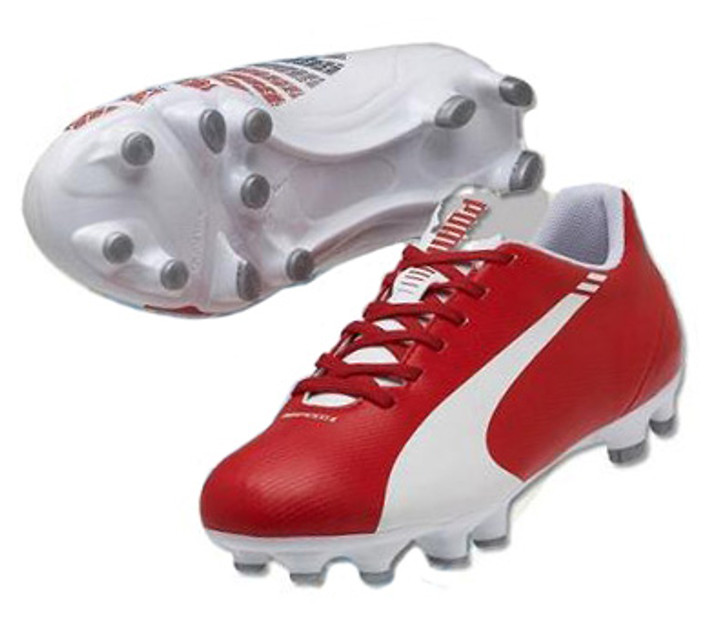 puma evospeed red and white