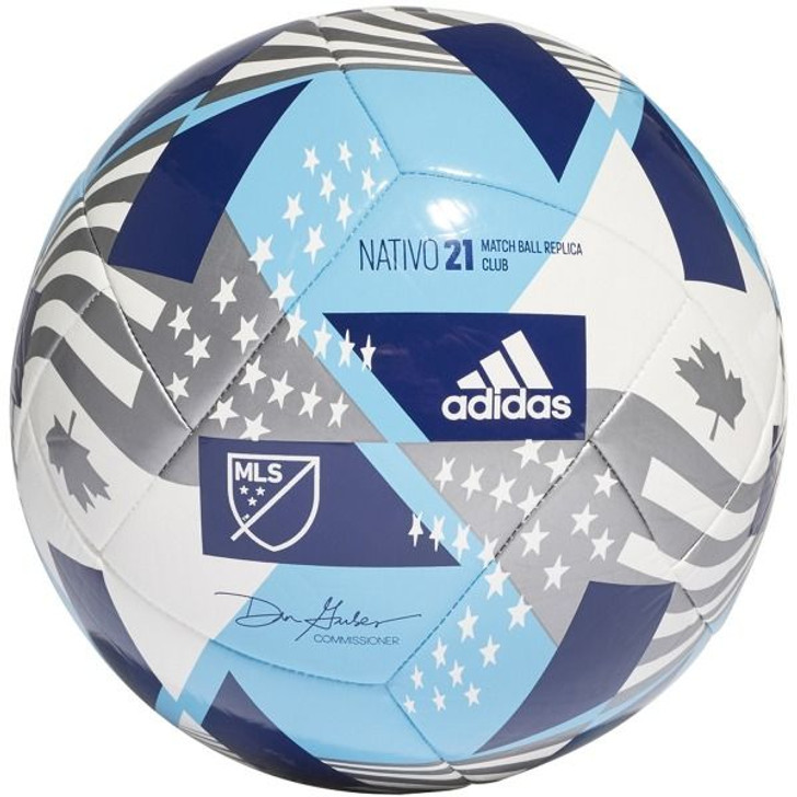 Adidas MLS Club Soccer Ball - White/Blue/Navy (111621)