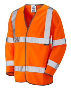Leo Shirwell EcoViz Sleeved Vest Orange