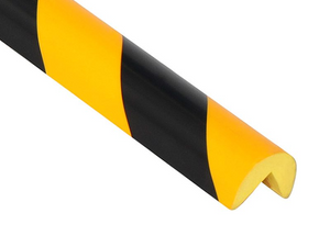 Site Equipment Protection Foam - Right Angle - Yellow / Black (1M Length) - Pack of 10