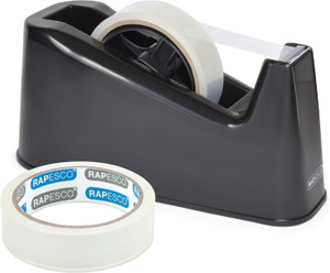 Rapesco Heavy Duty Tape Dispenser with 2 Tape Rolls