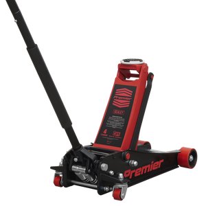 Low Profile Trolley Jack with Rocket Lift 4 Tonne - Red