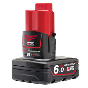 Milwaukee M12B6 M12 6.0Ah Red Lithium-Ion Battery
