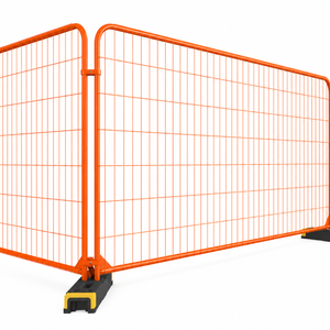 Round Top Heras Fencing Panel Orange