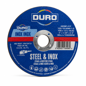 Duro Metal Cutting Disc - 100mm - 16mm bore x 1mm