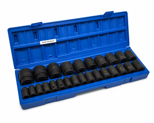Impact Socket Set - 1/2 Drive Metric 26 Piece - Regular Length