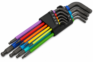 Metric Hex Key Set 9 Piece Ball Ended - Colour Coded