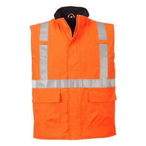 Bizflame Rain Hi-Vis FR Orange Bodywarmer