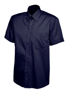 Mens Short Sleeve Oxford Shirt Navy
