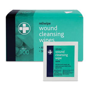 Sterile Saline Wipes Box of 100