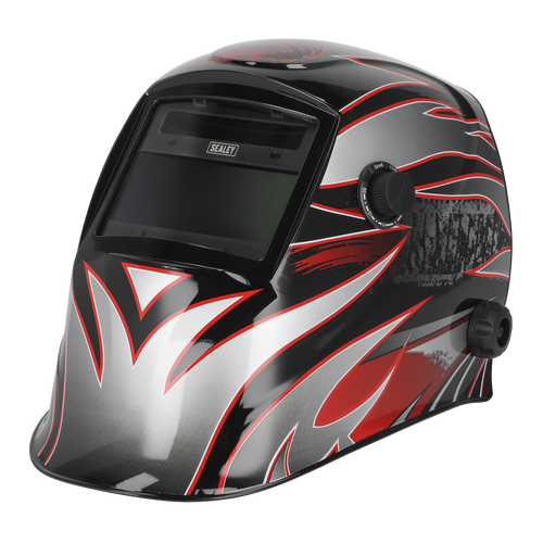 Auto Darkening Welding Helmet Shade 9-13 Red Hot