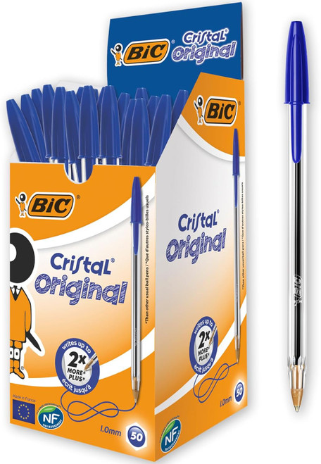 BIC Cristal Original Ballpoint Pen Pack of 50 - Blue