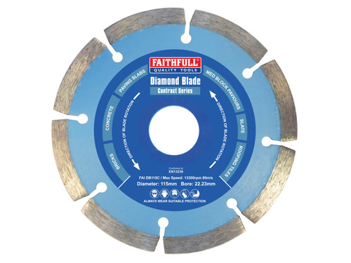 Diamond Blade 115mm x 22.2mm (4 1/2")