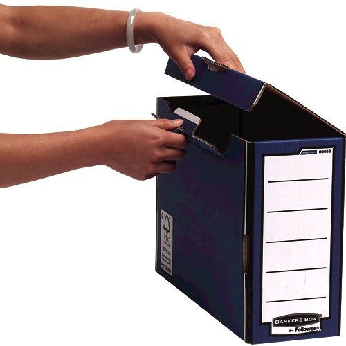 Bankers Box Premium Transfer File Blue/White (Pack of 10)