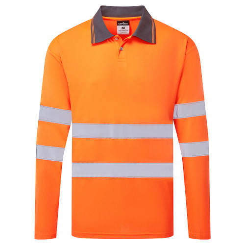 Portwest ES277 Essential Hi-Vis Polo Shirt L/S Orange