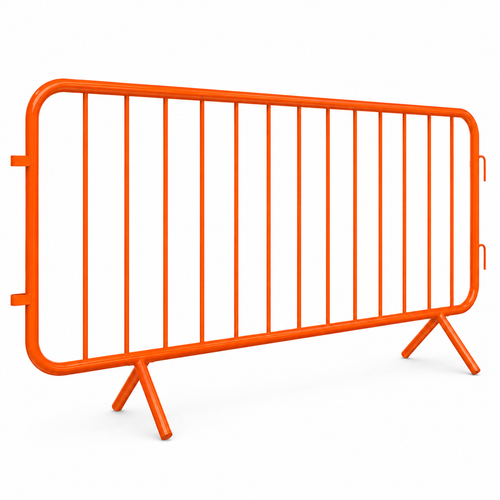 Crowd Barrier Fixed Leg Orange Orange RAL2009