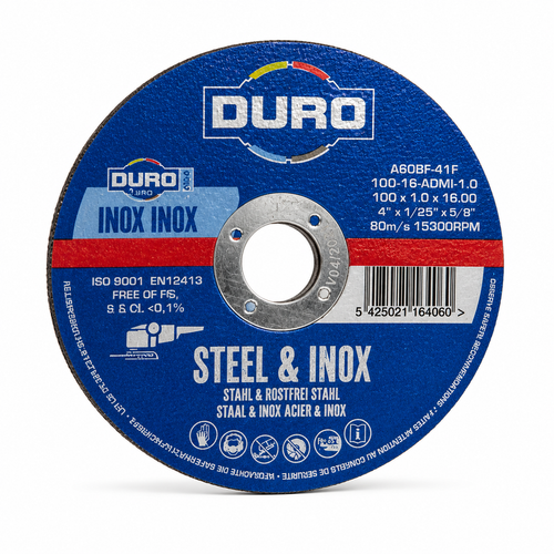 Duro Metal Cutting Disc - 100mm - 16mm bore x 1mm