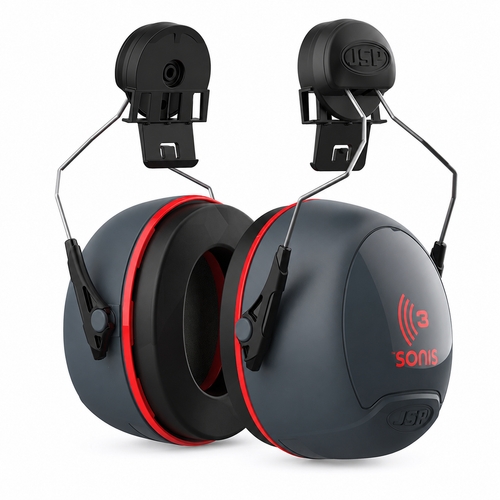 JSP Sonis 3 Helmet Mounted Ear Defenders 36dB SNR
