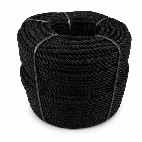 Black Polyester Mooring Rope 8mm x10m