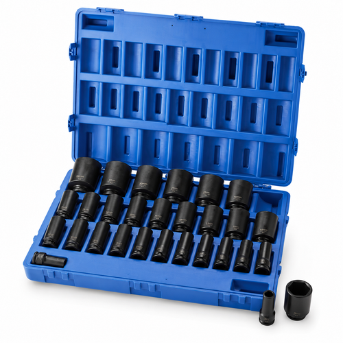 3/4″ Metric 29 Piece Six-Point Socket Set
