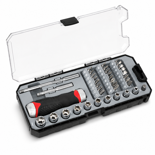 Premier Fine Tooth Ratchet Screwdriver Socket & Bit Set 38pc